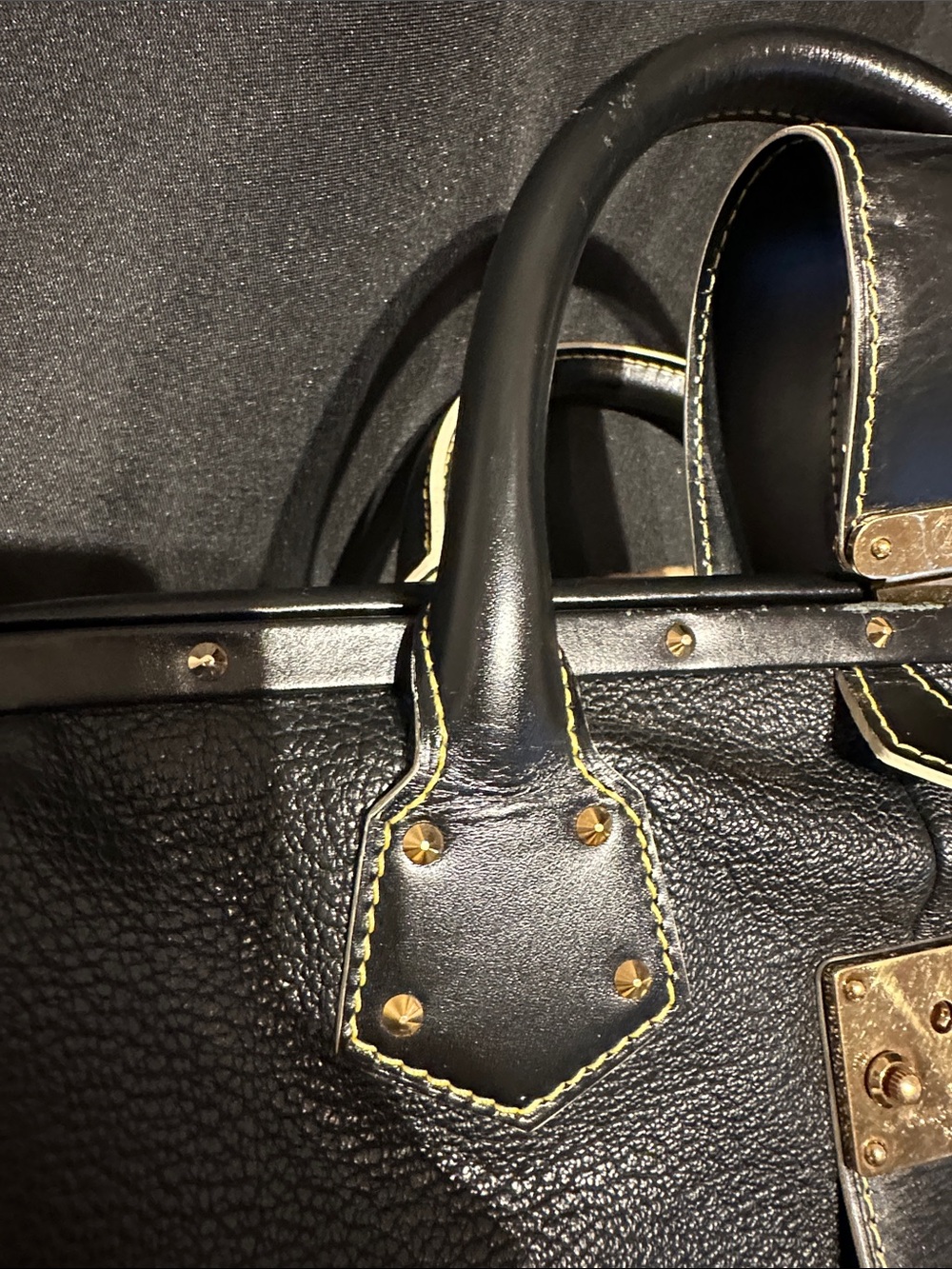 Louis Vuitton Suhali L'Ingenieux PM Black Leather Doctor Bag with Gold Hardware - Picture 12 of 12